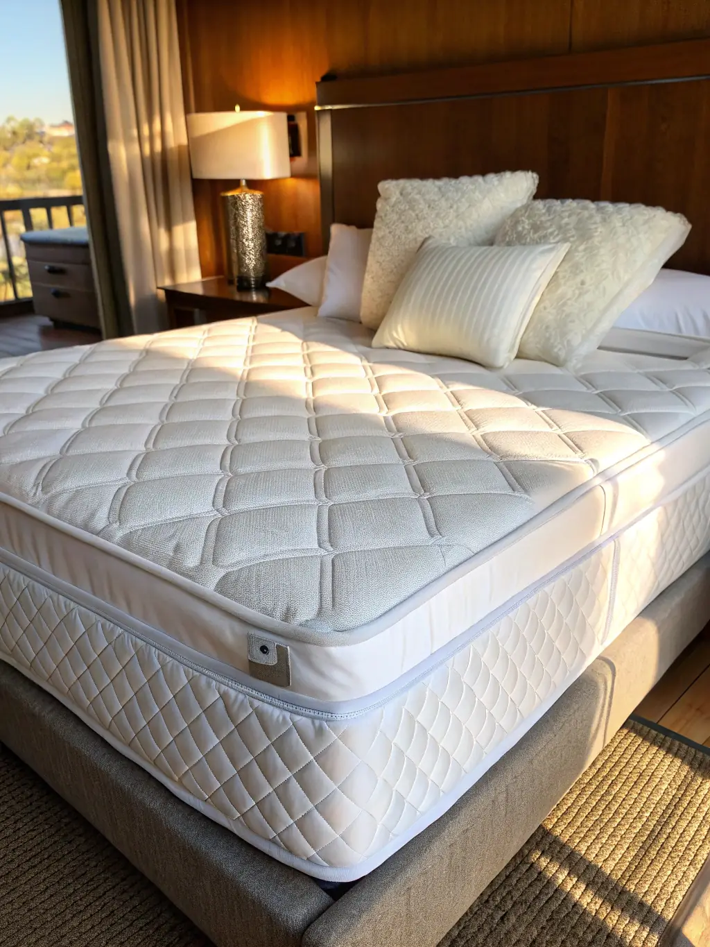 An image showcasing a perfectly cleaned and arranged hotel room, highlighting the attention to detail and high standards of Sauber Magic's cleaning.